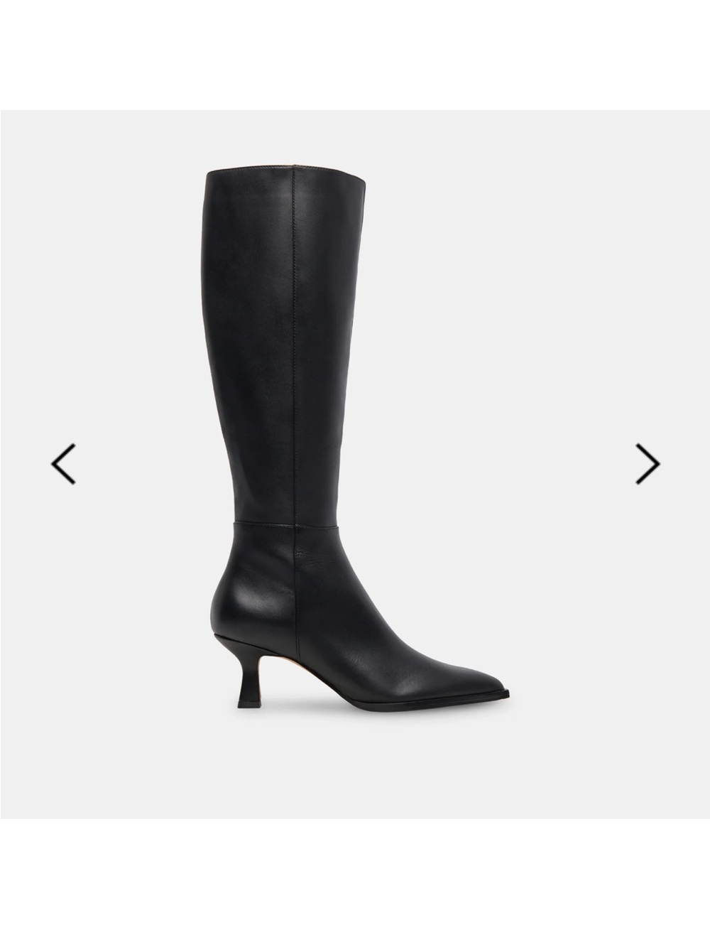 Dolce Vita Black Auggie Leather Kitten Heel Boots